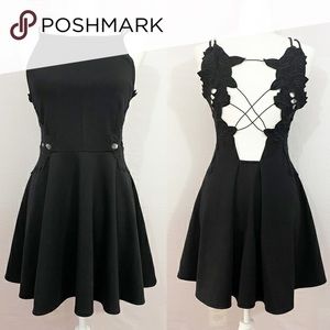 WHITE!! Free people flower cut out dress